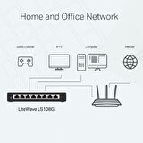 TP-LINK LS108G 8PORT GIGABIT MASAÜSTÜ METAL SWITCH
